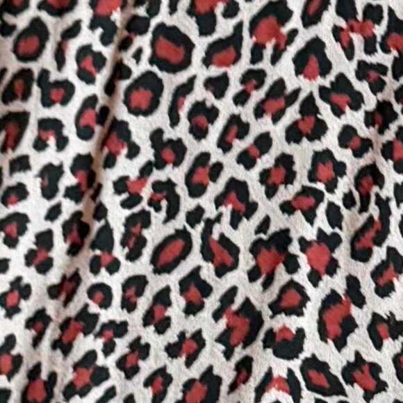 LTS Long Tall Sally Animal Print Long Sleeve Jumpsuit Stretch Comfy Size 6-8 - Picture 6 of 11